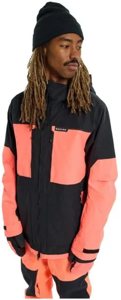 Burton Frostner 2L Jacket Men -Ski Winkel Online burton frostner true black tetra orange 1